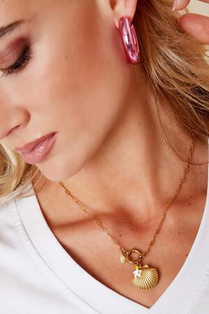 Necklace with shell locket - Beach collection Gold Stainless Steel h5 Picture2